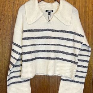 Steve Madden: Women's Esther Collared Sweater; Large: NWT;  
MSRP $89